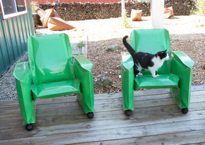 Green Inflated Steel Chairs