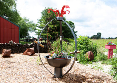 Silver with Red Crown - 90" Height